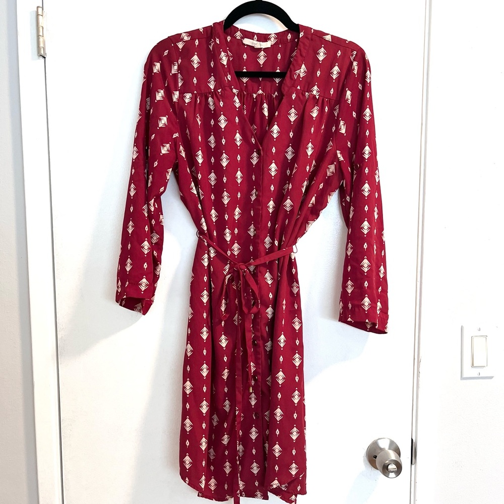 41 hawthorn maroon slip dress with tie waist